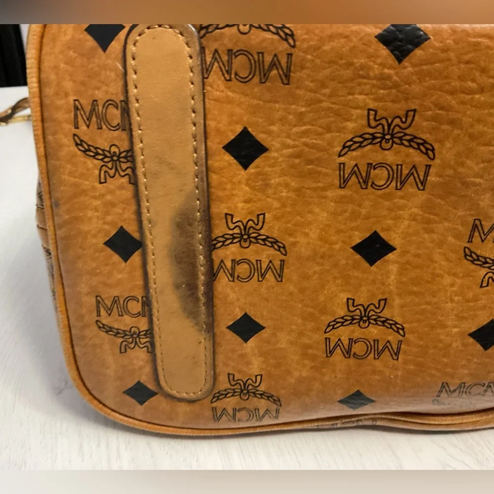 MCM Cognac Visetos Tote Bag - Picture 9 of 16